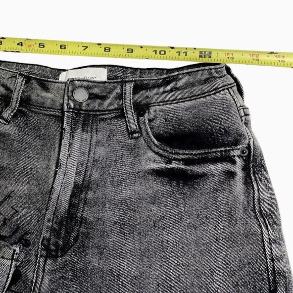 Dear John Jeans Jodi High Rise Cropped Distressed Black Frayed Pants Women’s 27 - Picture 6 of 11